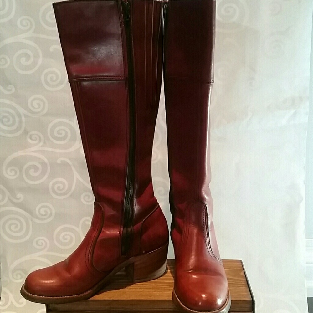 Vintage knee high leather boots